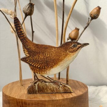 Dried flower holder with wren - Image 4