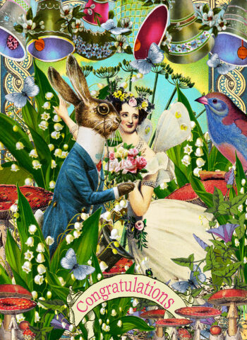 'Fairy & Hare' Congratulations card - Image 2