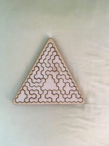 Pentahex Triangle Wooden Tray Puzzle - Image 2