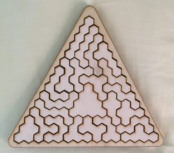 Pentahex Triangle Wooden Tray Puzzle