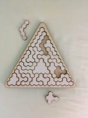 Pentahex Triangle Wooden Tray Puzzle - Image 3