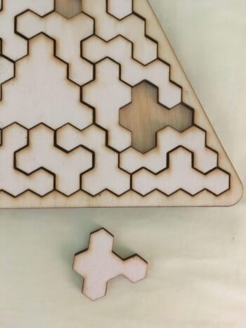 Pentahex Triangle Wooden Tray Puzzle - Image 4