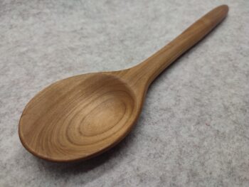 Hand carved Cherry wood cooking spoon, Made in Wales - Image 2