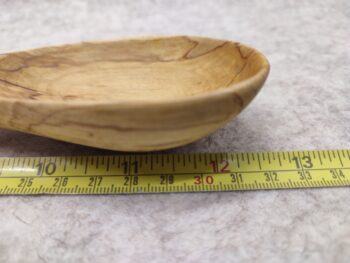 Hand carved Spalted Sycamore wood cooking spoon, Made in Wales - Image 5