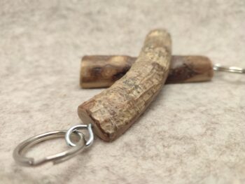 Toadstall Pyrography Keyring, large wooden Keyring handmade in Wales - Image 2