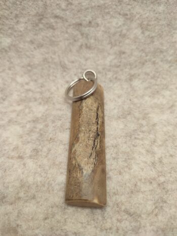 'Away with the Fairies' Pyrography Keyring, handmade in Wales from Holly wood - Image 4