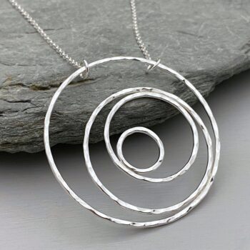 Large Eccentric circles pendant