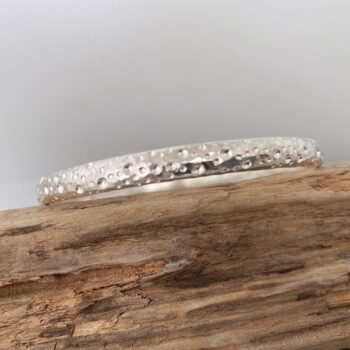 Bubbles solid silver bangle - Image 2