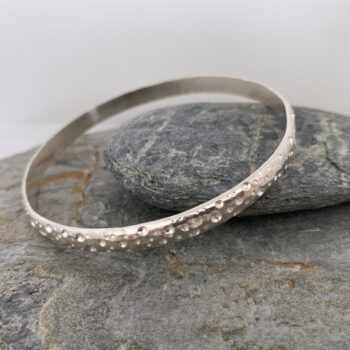 Bubbles solid silver bangle - Image 3