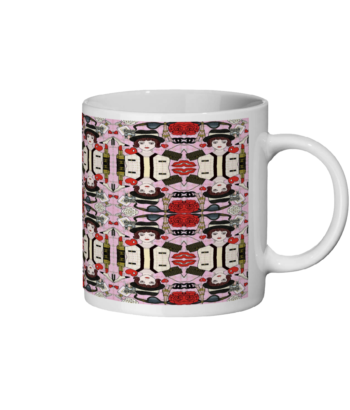 Coco Pattern Ceramic Mug & Coaster Set - Image 5