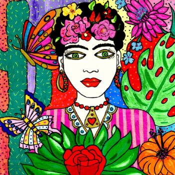 Frida with Butterfly Card