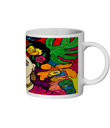 Frida Parrot Ceramic Mug and Coaster set - Image 3