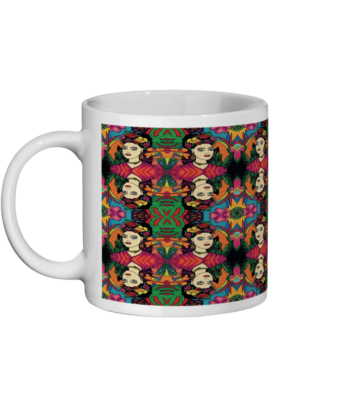 Frida Print Ceramic Mug and Coaster set - Image 2