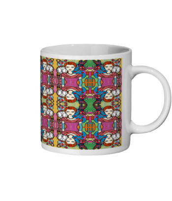 Vivienne Pattern Ceramic Mug and Coaster Set - Image 2