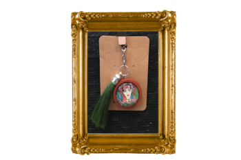 Frida and Butterflies Cabochon Brooch - Image 2