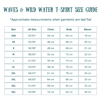 T-Shirt size guide.