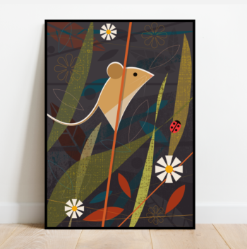 Field mouse in the long grass, animal print