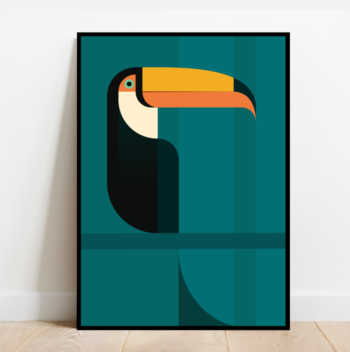 Toucan in the trees, bird print (4 colours available) - Image 2