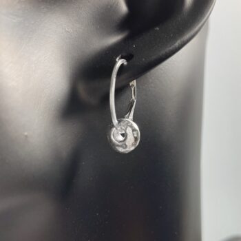 Sterling silver nugget hoop earrings - Image 5