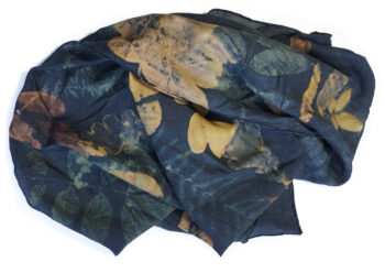 Autumn Night - Hand Dyed Silk Scarf - Image 2