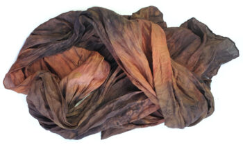 Chocolate & Honey Silk Crinkle Scarf - Image 3