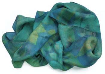 Enchanted Forest - Hand Dyed Silk Scarf - Image 2