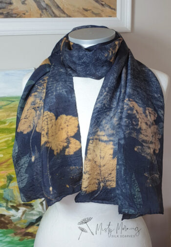 Fiery Night - Hand Dyed Silk Scarf - Image 2