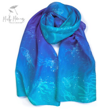 Jellyfish - Hand Dyed Silk Scarf