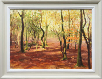 AUTUMN LIGHT IN SAVERNAKE Original Oil Painting - Image 2