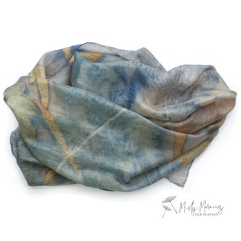 Silver & Gold Silk Scarf - Image 2