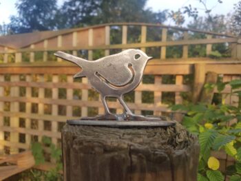 Metal Robin on stand