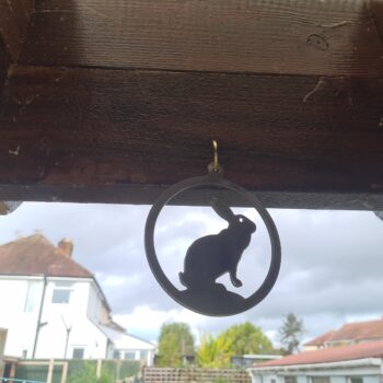 Rabbit in a disc - Door hanger