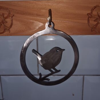 Wren in a disc - Door hanger