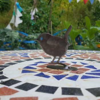 Metal Wren on stand - Image 2