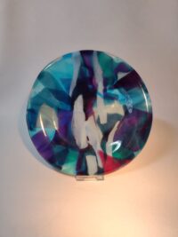 Blue cast glass plate