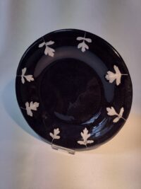 Black glass hawthorn plate