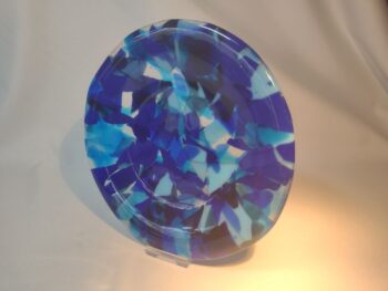 Blue glass plate