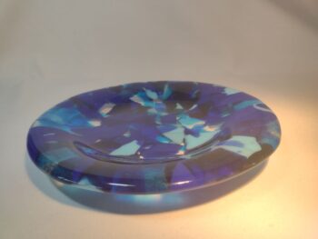 Blue glass plate