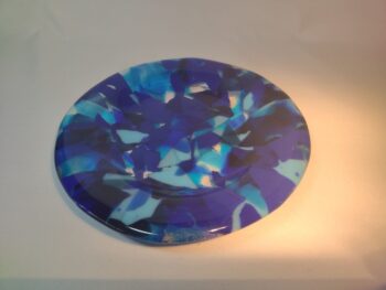 Blue glass plate