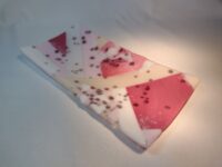 Pink glass plate