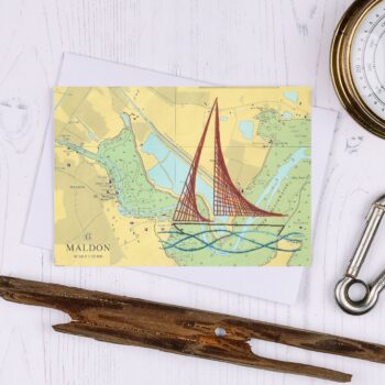 Maldon Sailing Boat Greetings Card