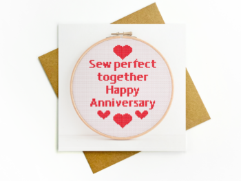 Sew perfect together Happy Anniversary Card