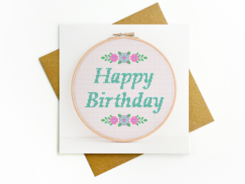 Happy Birthday floral card