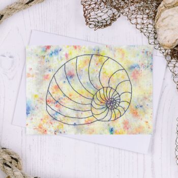 Shell Ammonite Greetings Card