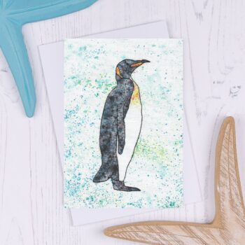 King Penguin Greetings Card