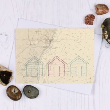 Beach Huts Greetings Card