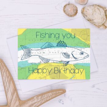 Fishing you Happy Birthday Greetings Card