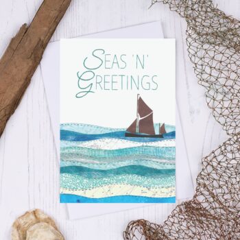 Sea N Greetings Thames Sailing Barge Christmas Card