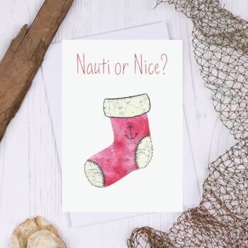 Nauti or Nice Stocking Christmas Card