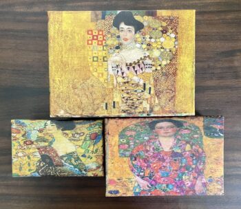 Gustav Klimt: 3 Nesting Decoupaged Trinket boxes